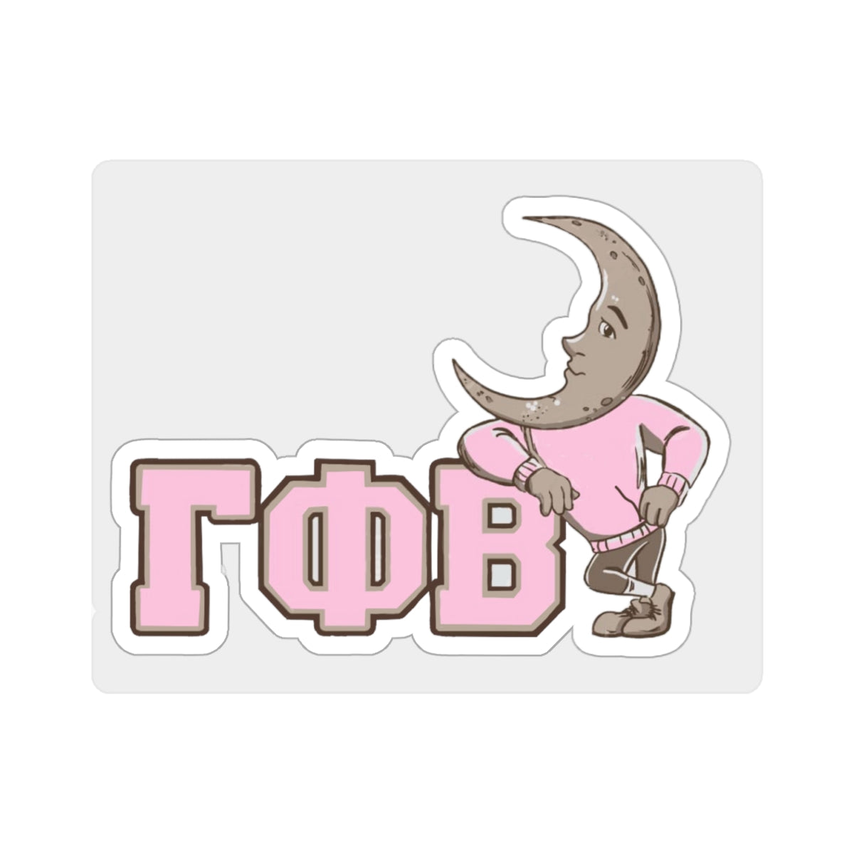 Gamma Phi Beta Moon Man Sticker