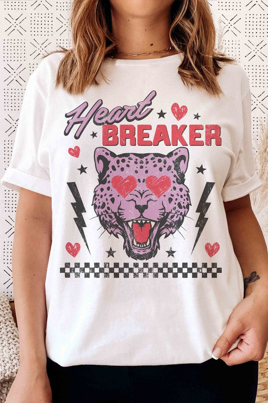 HEART BREAKER LEOPARD Valentine Graphic Tee