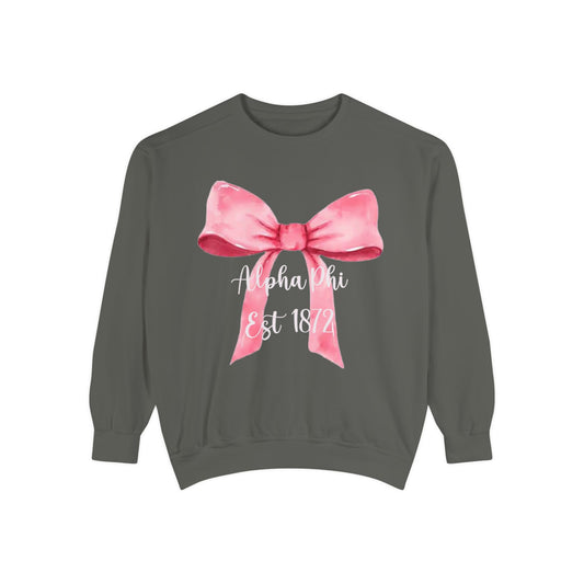 Alpha Phi Bow Sweatshirt