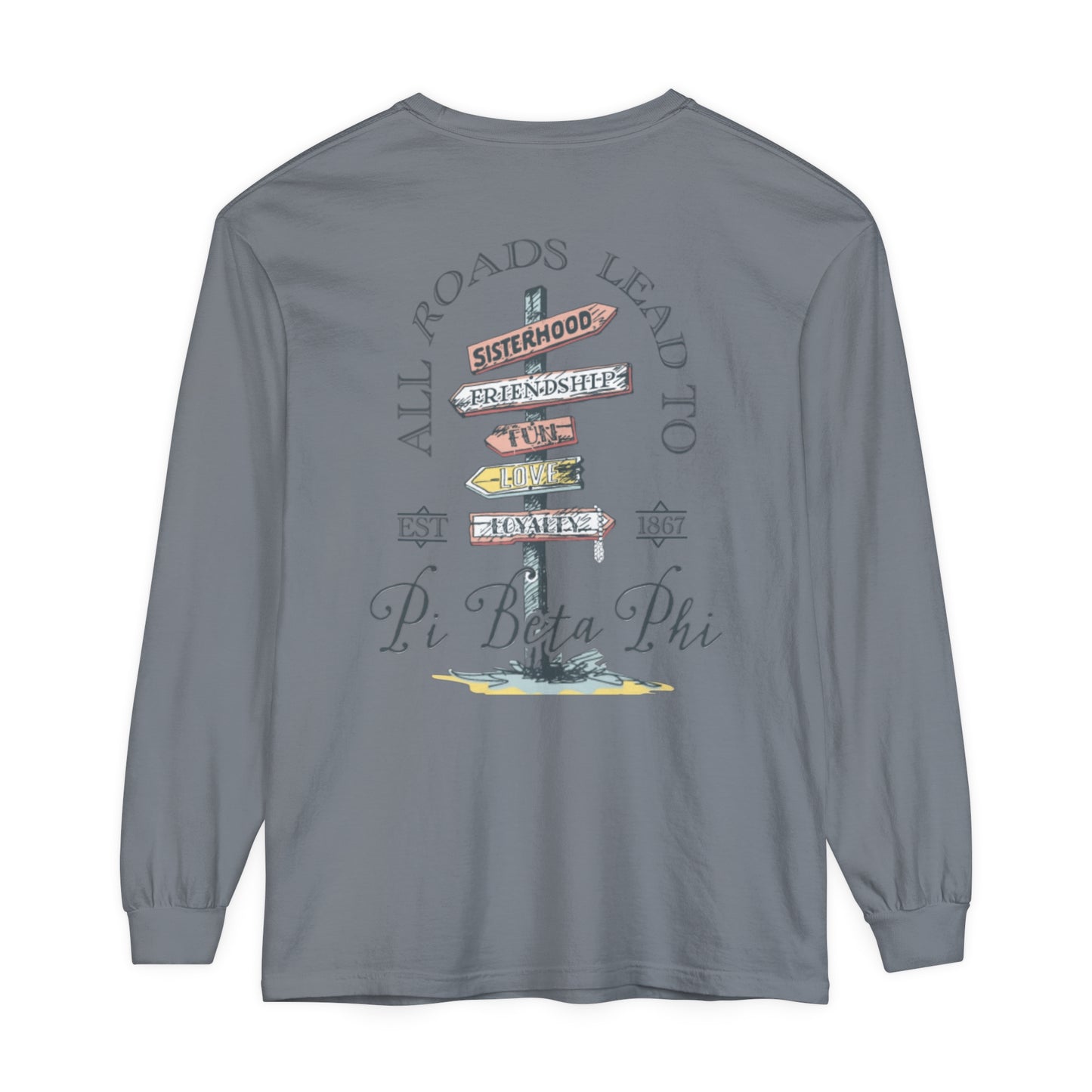 Pi Beta Phi Road Signs Long Sleeve T-Shirt