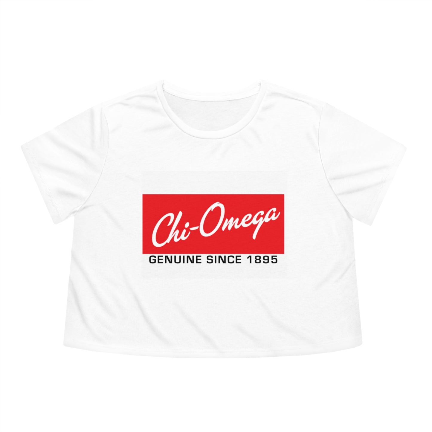 Chi Omega Ray Ban Flowy Cropped Tee