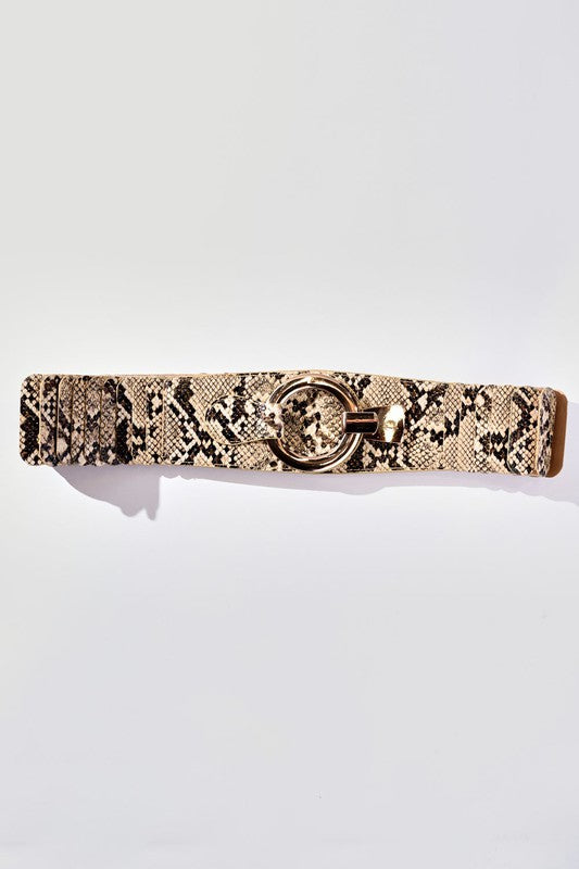 Learn To Let Go Snake Print Belt