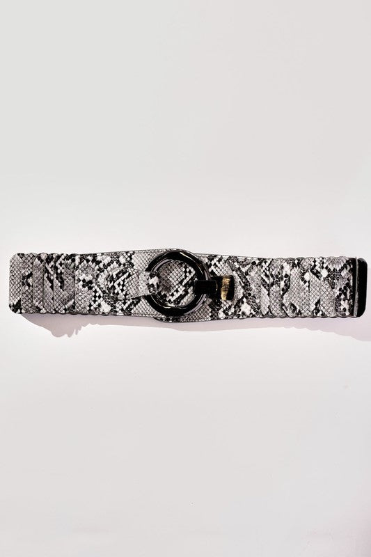 Learn To Let Go Snake Print Belt