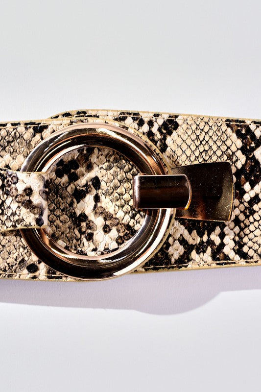 Learn To Let Go Snake Print Belt