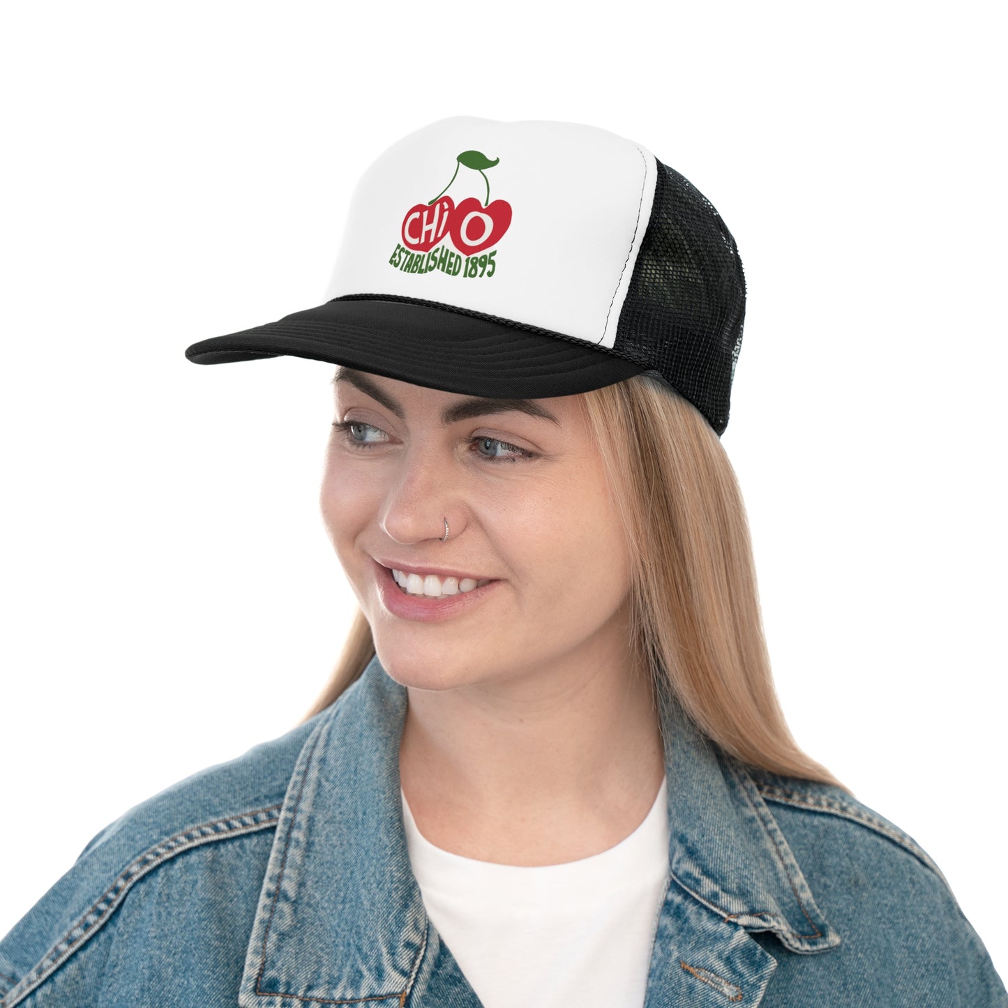 Chi O Cherry Trucker Cap