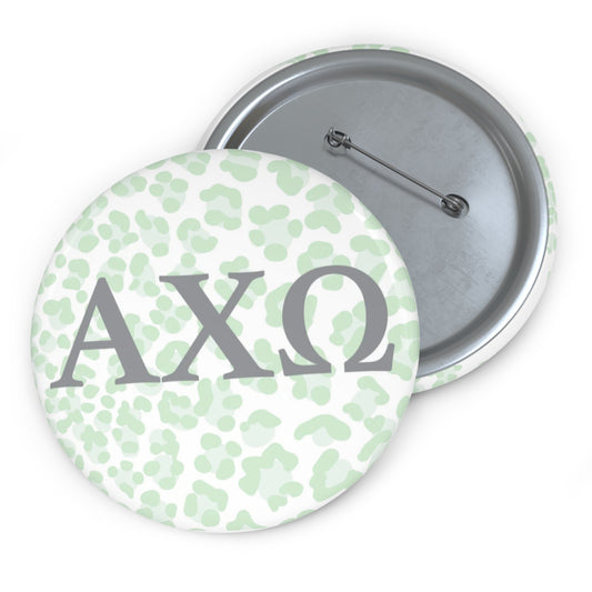 ALPHA CHI OMEGA CHEETAH Button