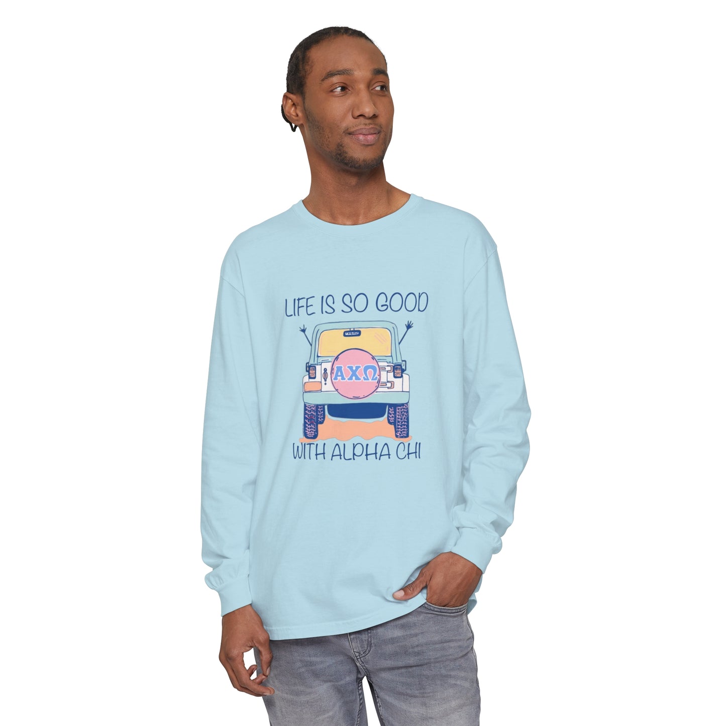 Alpha Chi Life Is Good Long Sleeve T-Shirt