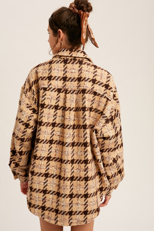 Oversized Plaid Soft Sherling Shacket