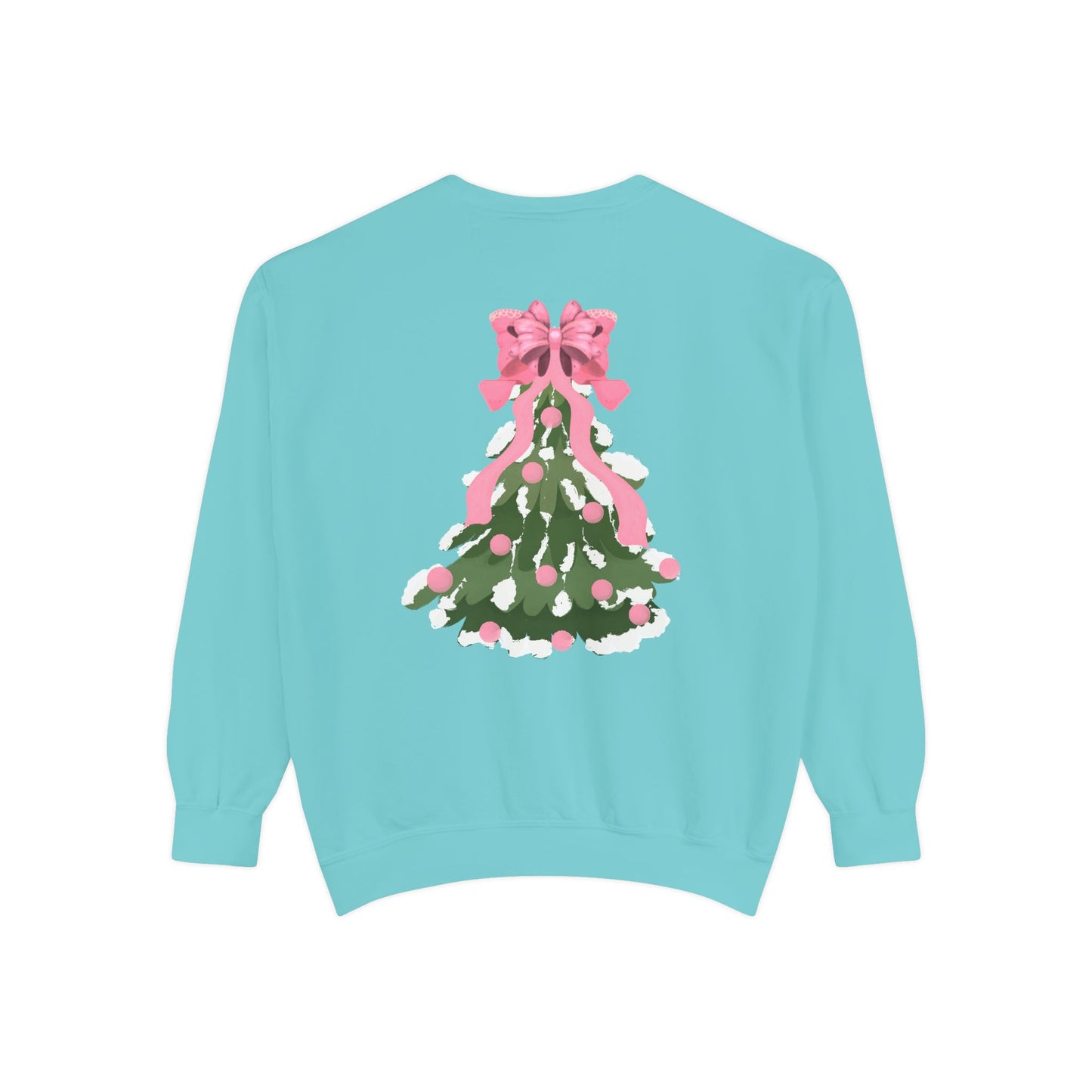 “Pink Bows & Mistletoe,” Holiday Sweatshirt