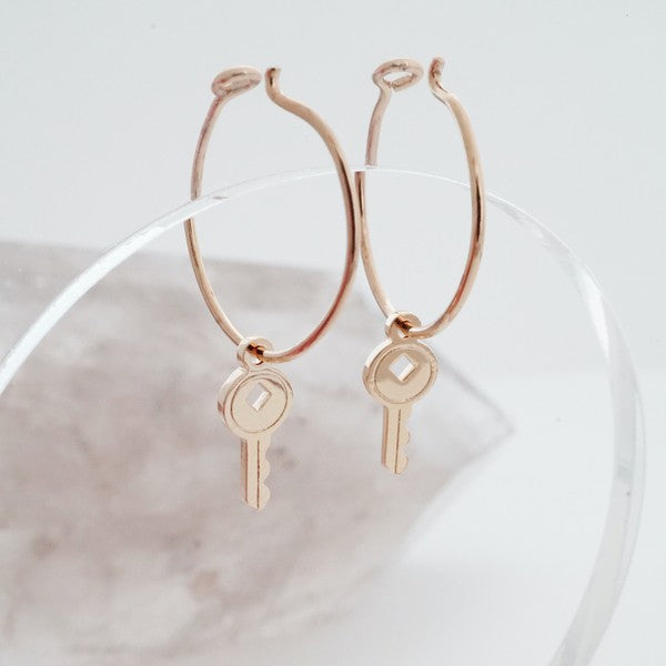 Magic Charm Key Hoops