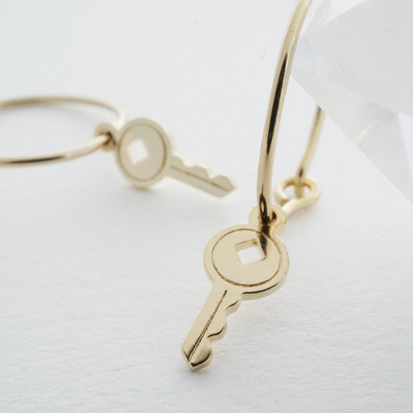 Magic Charm Key Hoops