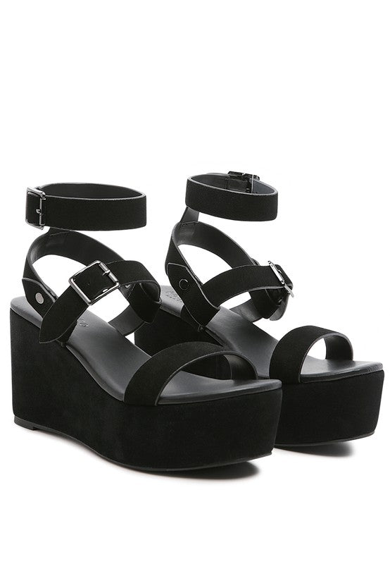 PORTIA LEATHER WEDGE SANDAL