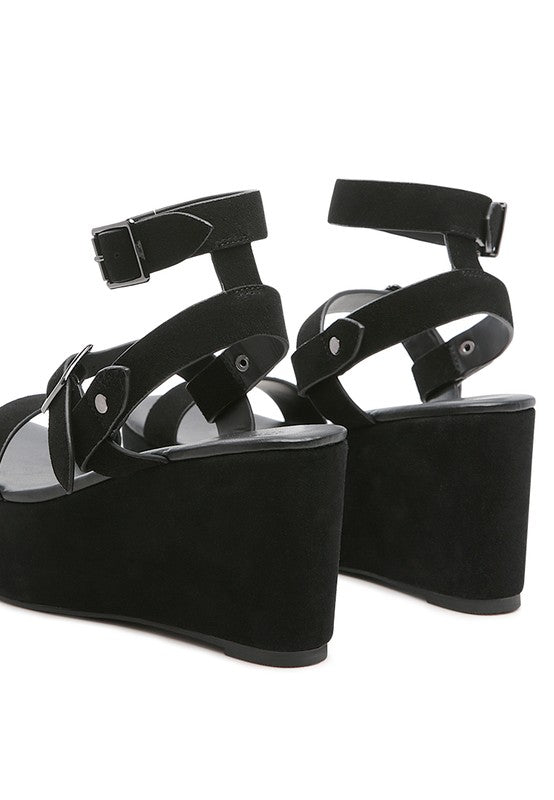 PORTIA LEATHER WEDGE SANDAL