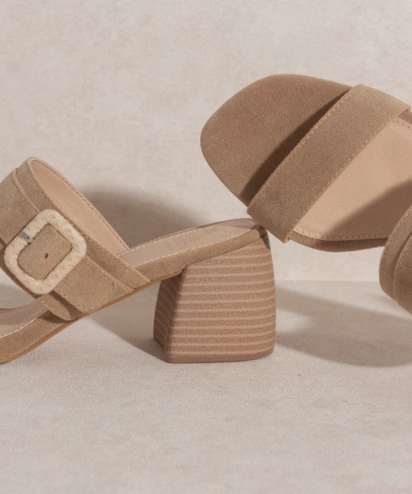 Nicole - Buckle Block Sandal