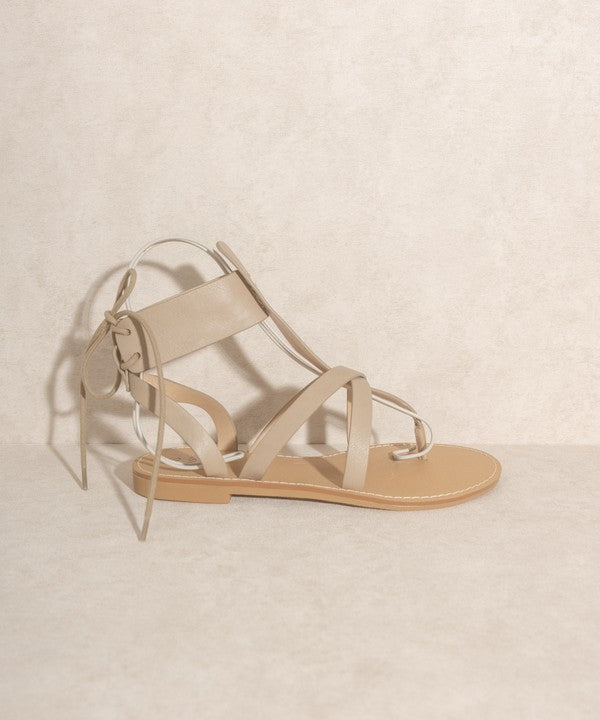 Blaze Taupe Lace-Up Sandal