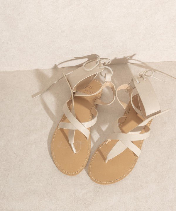 Blaze Taupe Lace-Up Sandal