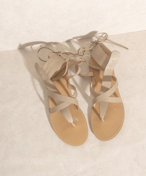 Blaze Taupe Lace-Up Sandal