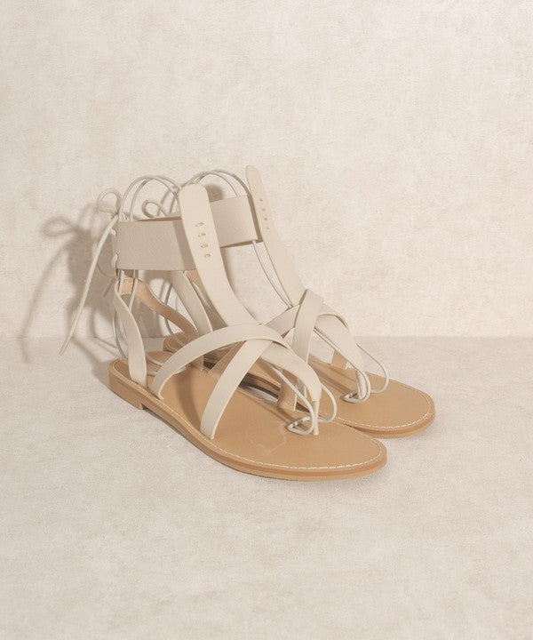 Blaze Taupe Lace-Up Sandal