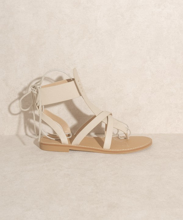 Blaze Taupe Lace-Up Sandal