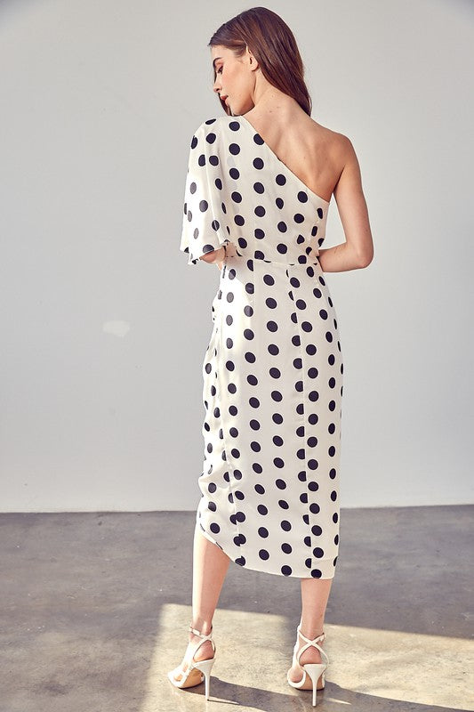 Sweet Nothings Ivory One Shoulder Wrap Dress