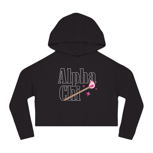 Alpha Chi Match Cropped Hooded Sweatshirt