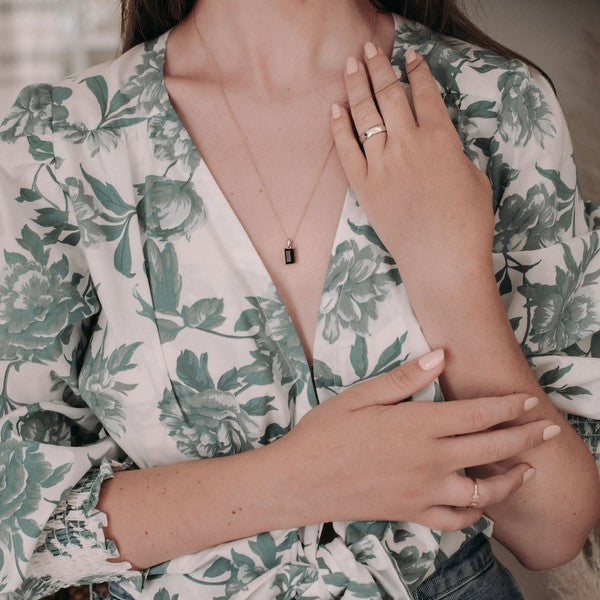 Bonbon Black Crystal Necklace