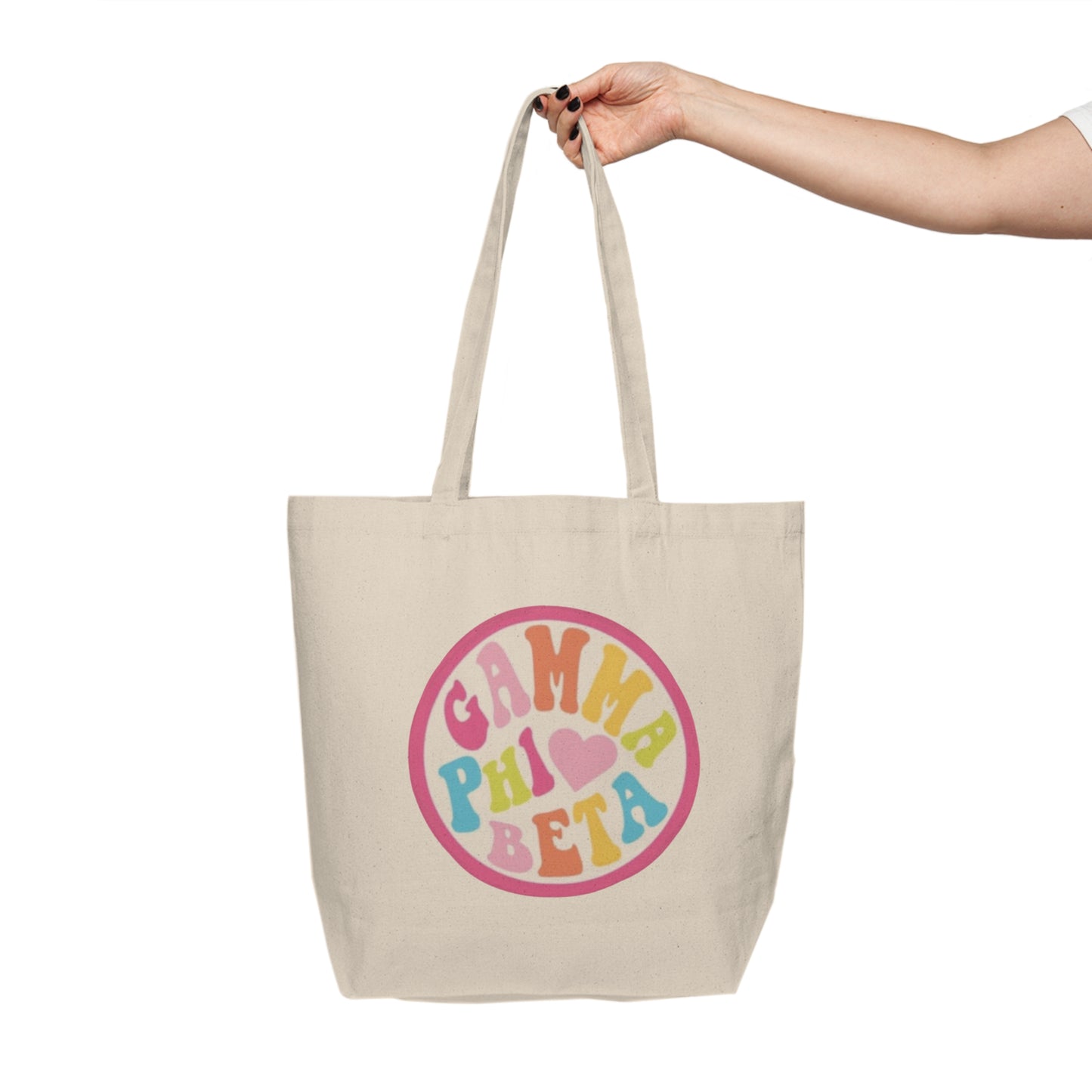 Gamma Phi Beta Canvas Shopping Tote