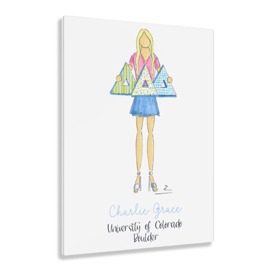 Tri Delta Sorority Girl CUSTOM Acrylic Prints