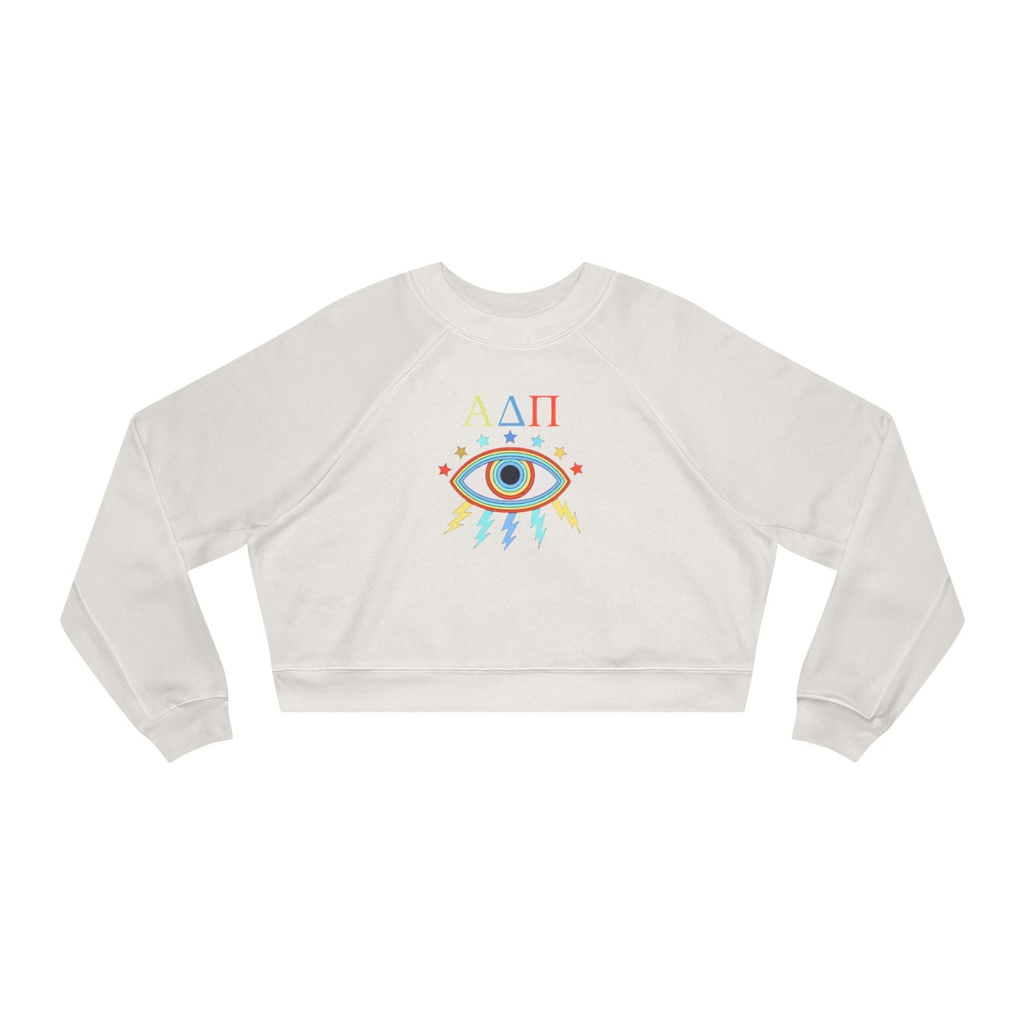 ALPHA DELTA PI EVIL EYE Women's Cropped Fleece Pullover