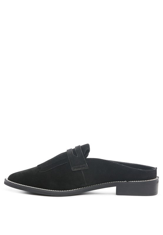 LENA Suede Black  Mules