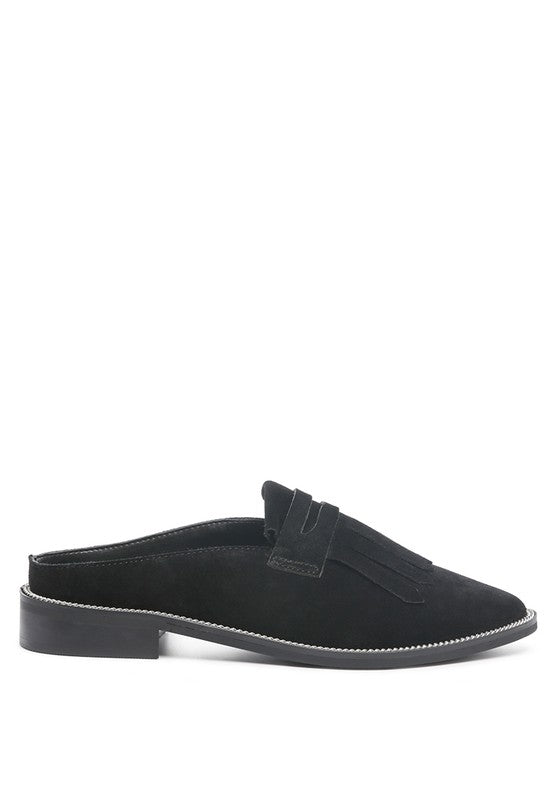 LENA Suede Black  Mules