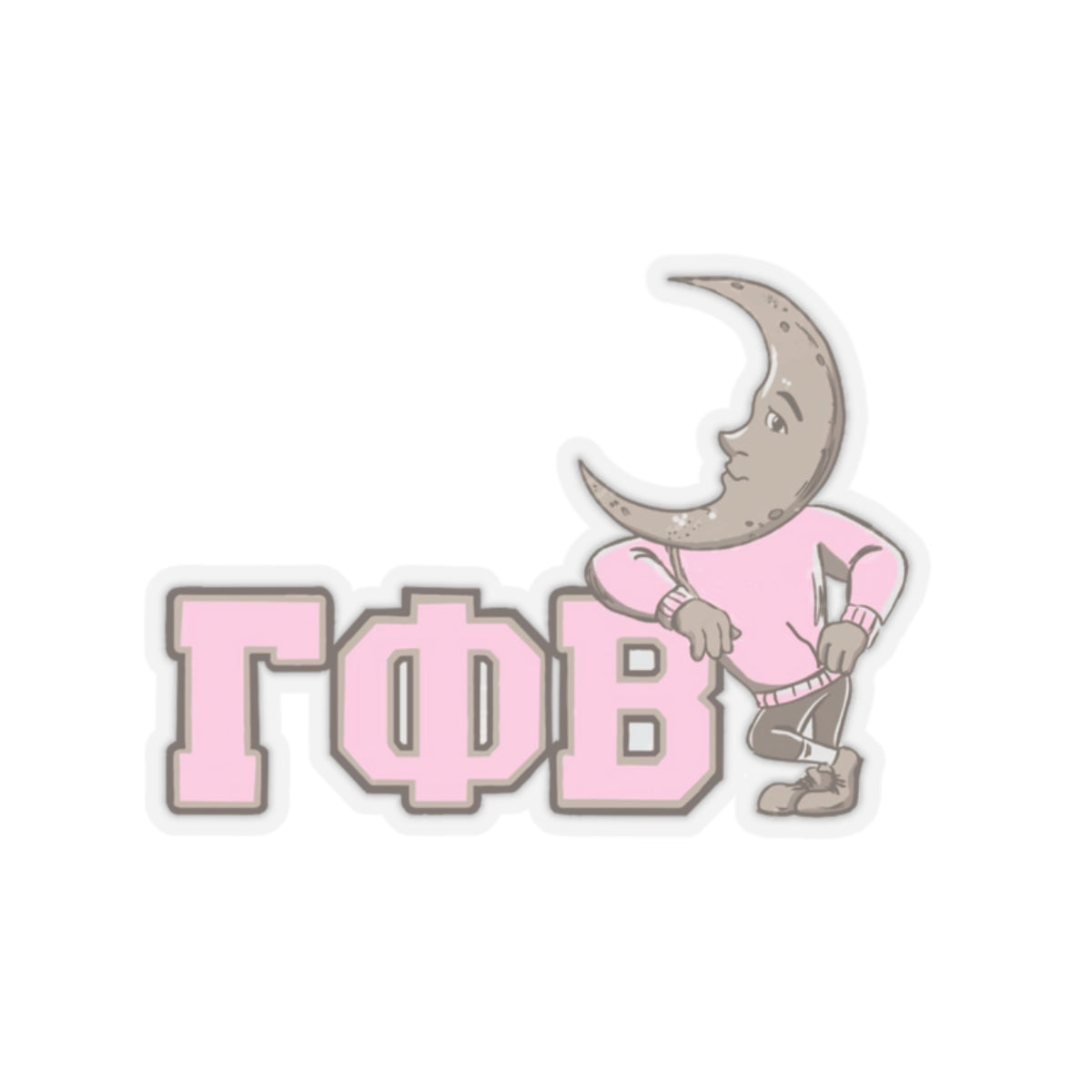 Gamma Phi Beta Moon Man Sticker