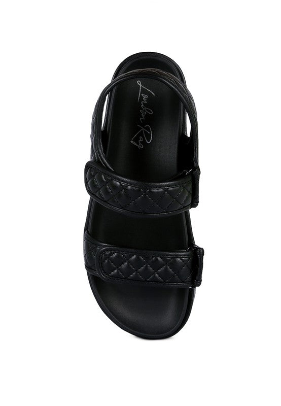 ANVIL QUILTED PLATFORM SANDALS