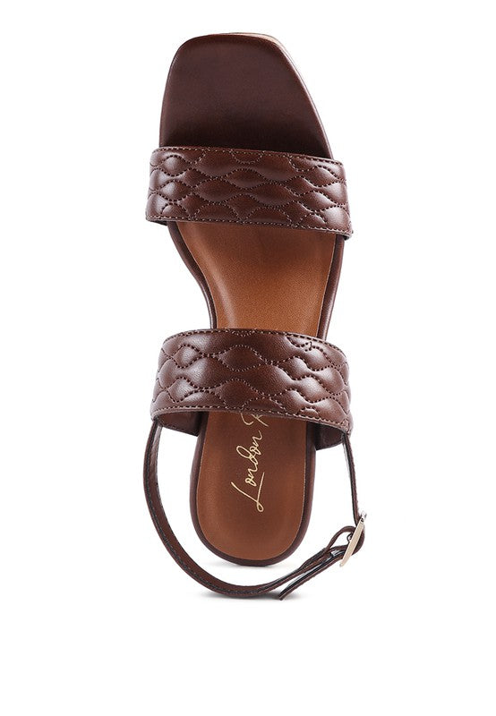 MOHANA QUILTED HIGH WEDGE SANDALS