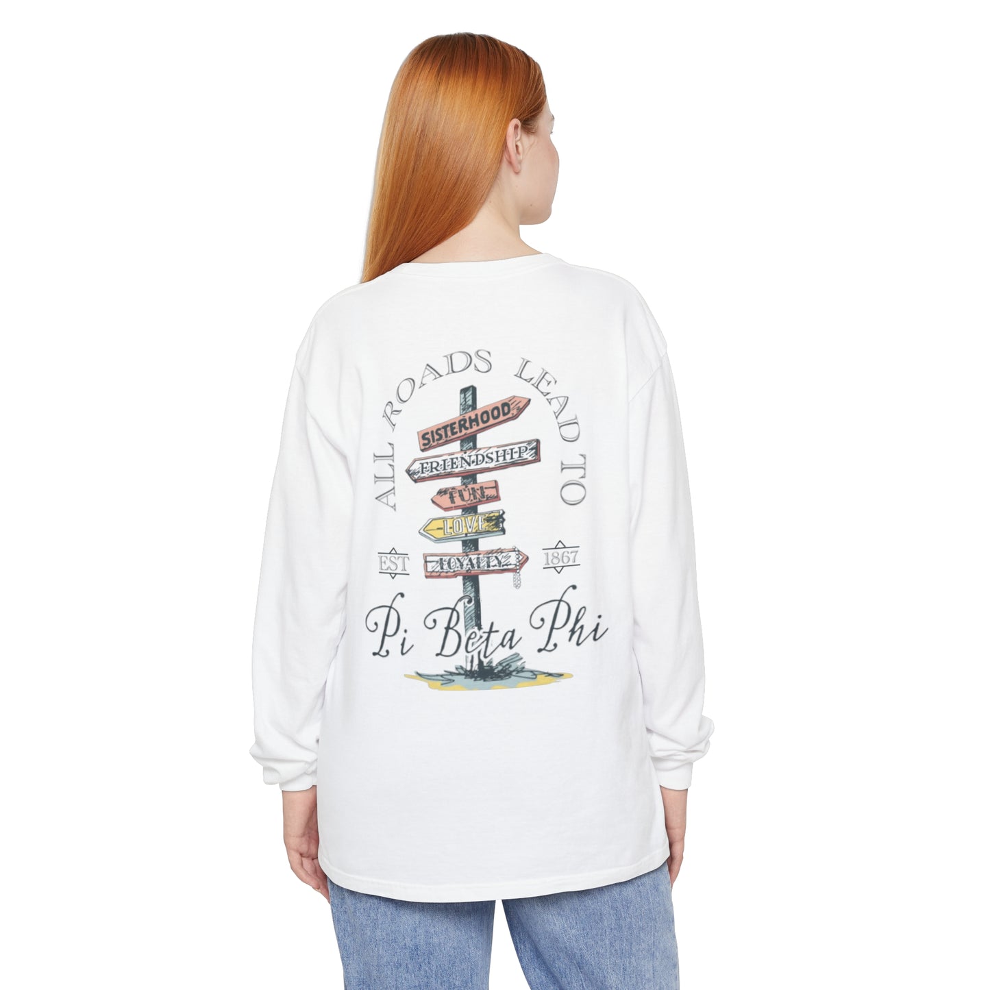 Pi Beta Phi Road Signs Long Sleeve T-Shirt