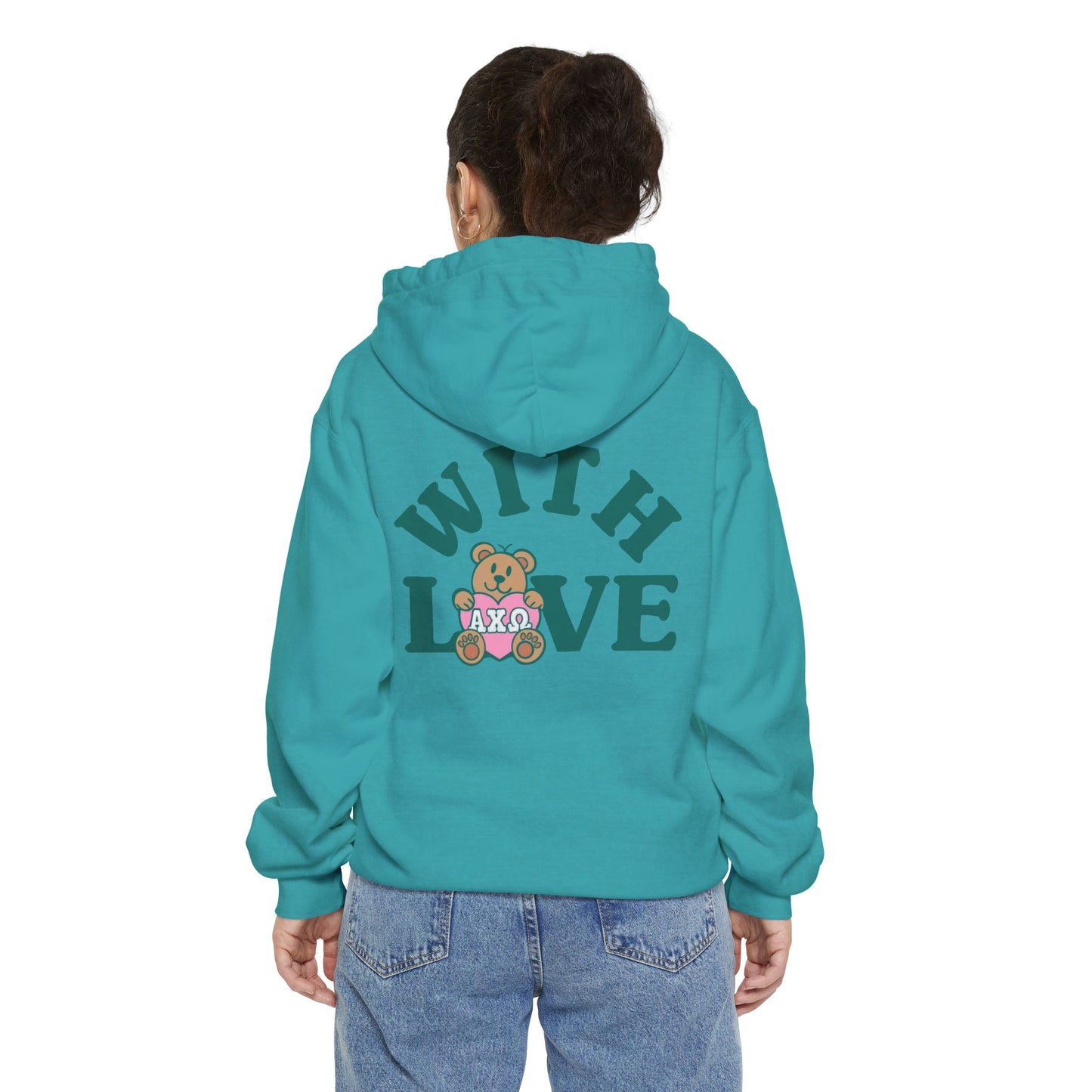 Alpha Chi Omega Teddy Bear Love Hoodie