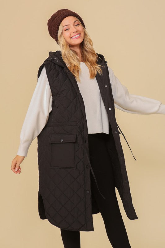 Cozy On Up Hooded Oversized Vest