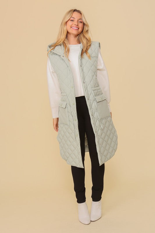 Cozy On Up Hooded Oversized Vest