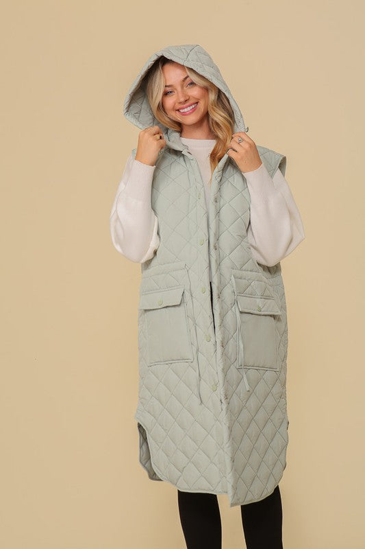 Cozy On Up Hooded Oversized Vest