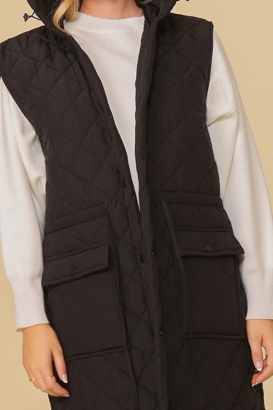 Cozy On Up Hooded Oversized Vest