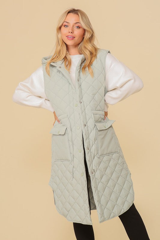 Cozy On Up Hooded Oversized Vest