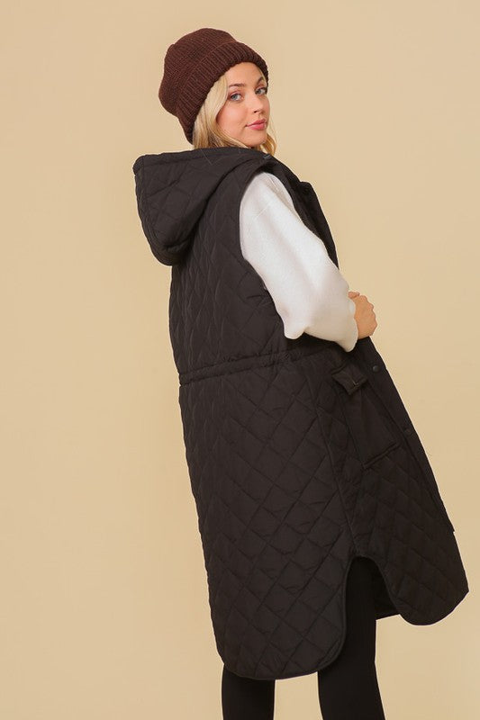 Cozy On Up Hooded Oversized Vest