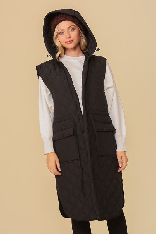 Cozy On Up Hooded Oversized Vest