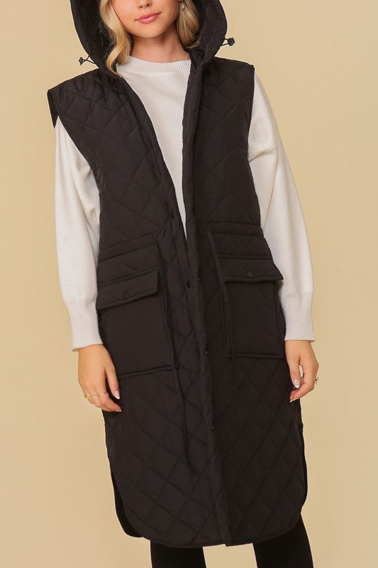 Cozy On Up Hooded Oversized Vest