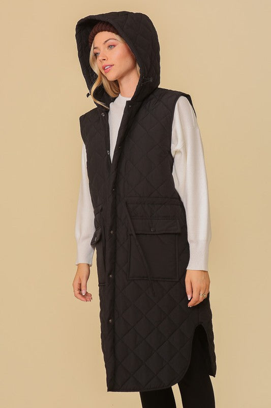 Cozy On Up Hooded Oversized Vest