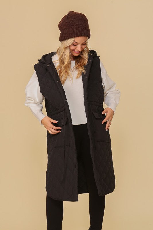 Cozy On Up Hooded Oversized Vest