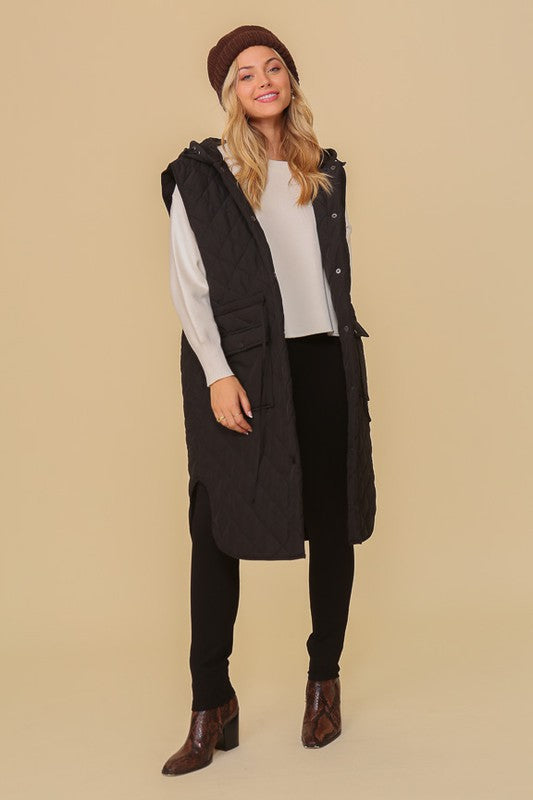 Cozy On Up Hooded Oversized Vest