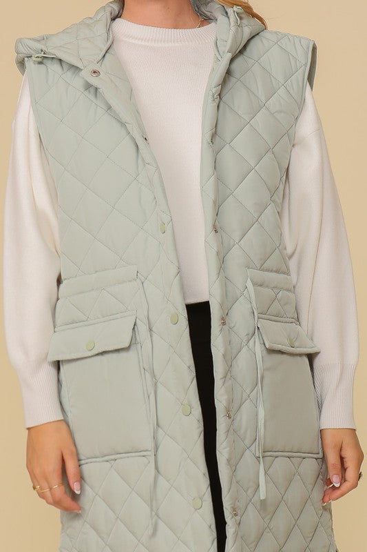 Cozy On Up Hooded Oversized Vest