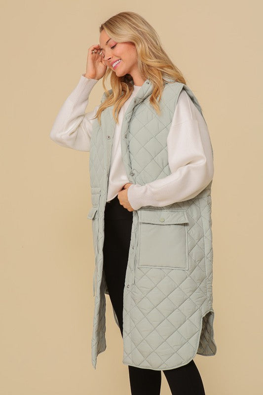 Cozy On Up Hooded Oversized Vest