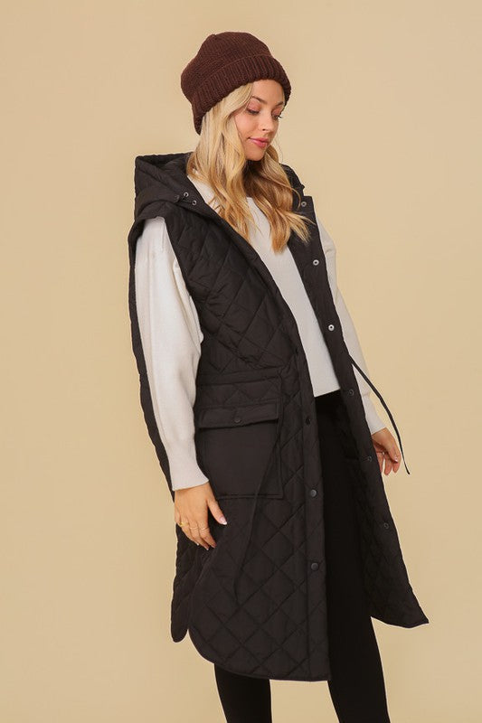 Cozy On Up Hooded Oversized Vest